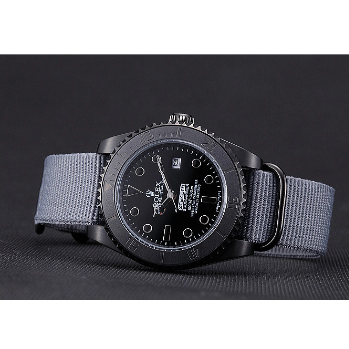 Aaa replica watch Submariner Black Stealth 621996 Rolex 0824